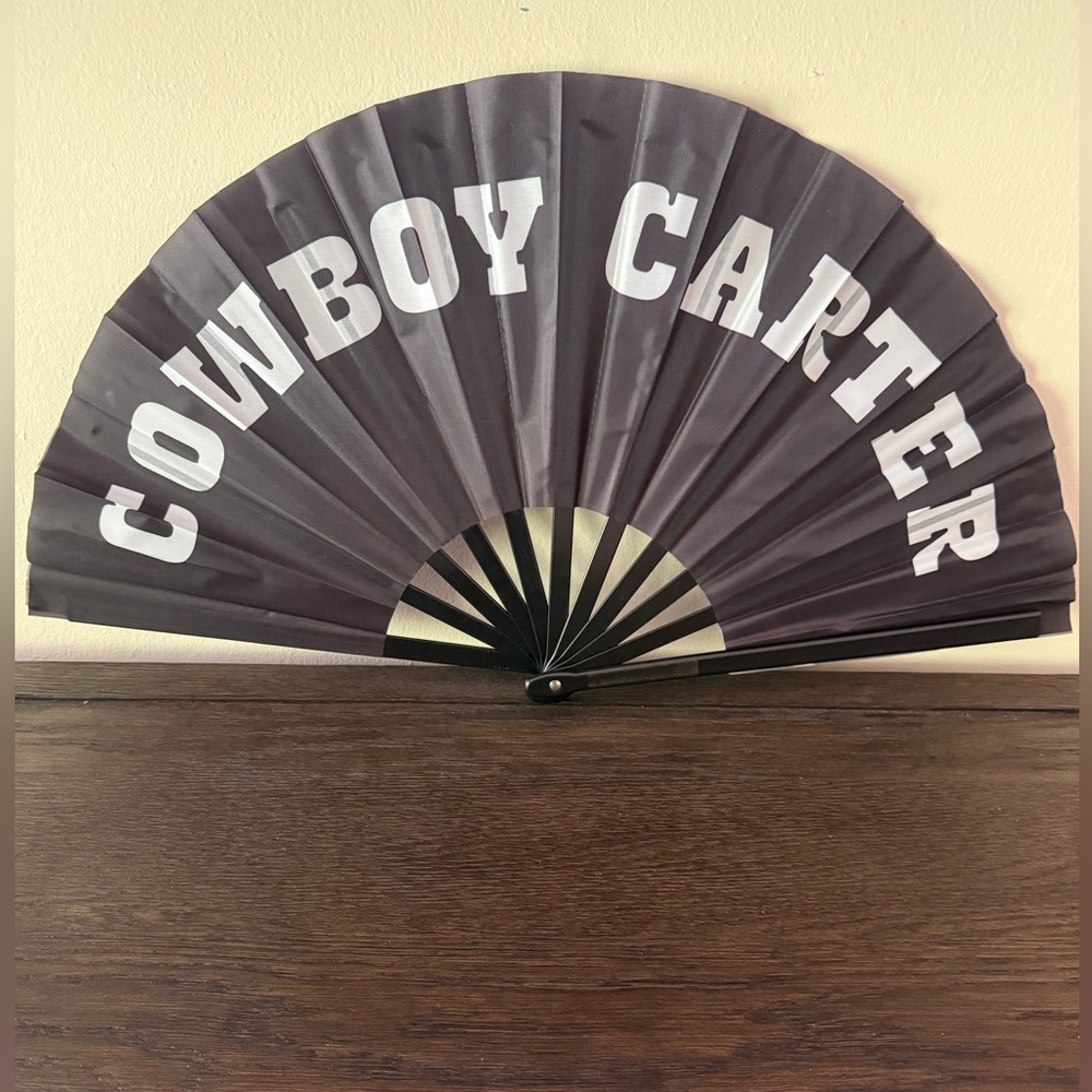 Cowboy Carter Black Hand Fan